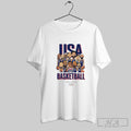 Official Usa Basketball Usa Paris 2024 Cartoon Unisex T-shirt, Sweatshirt, Hoodie, Long Sleeve Tee - T-Shirt, Sweatshirt, Hoodie