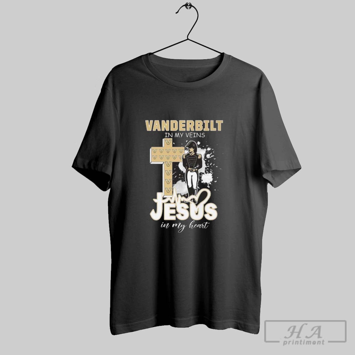 Official Vanderbilt Commodore Mascot In My Veins Jesus In My Heart 2025 Unisex T-shirt, Sweatshirt, Hoodie, Long Sleeve Tee - T-Shirt, Sweatshirt, Hoodie