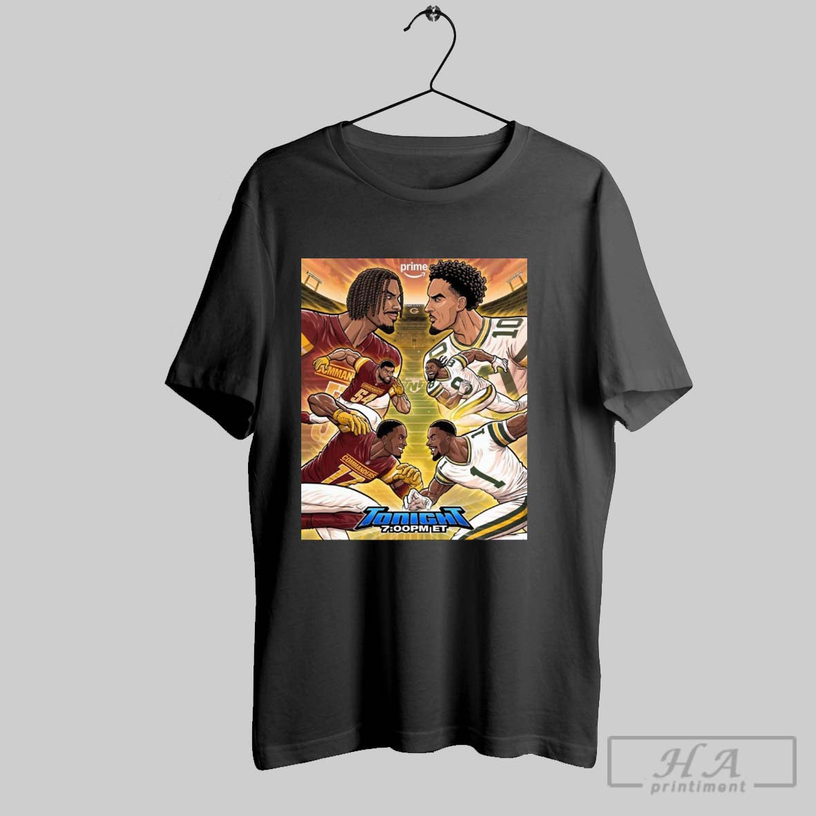 Official Washington Commanders Vs Green Bay Packers Thursday Night Football Lambeau Field Painting Poster - T-Shirt, Sweatshirt, Hoodie