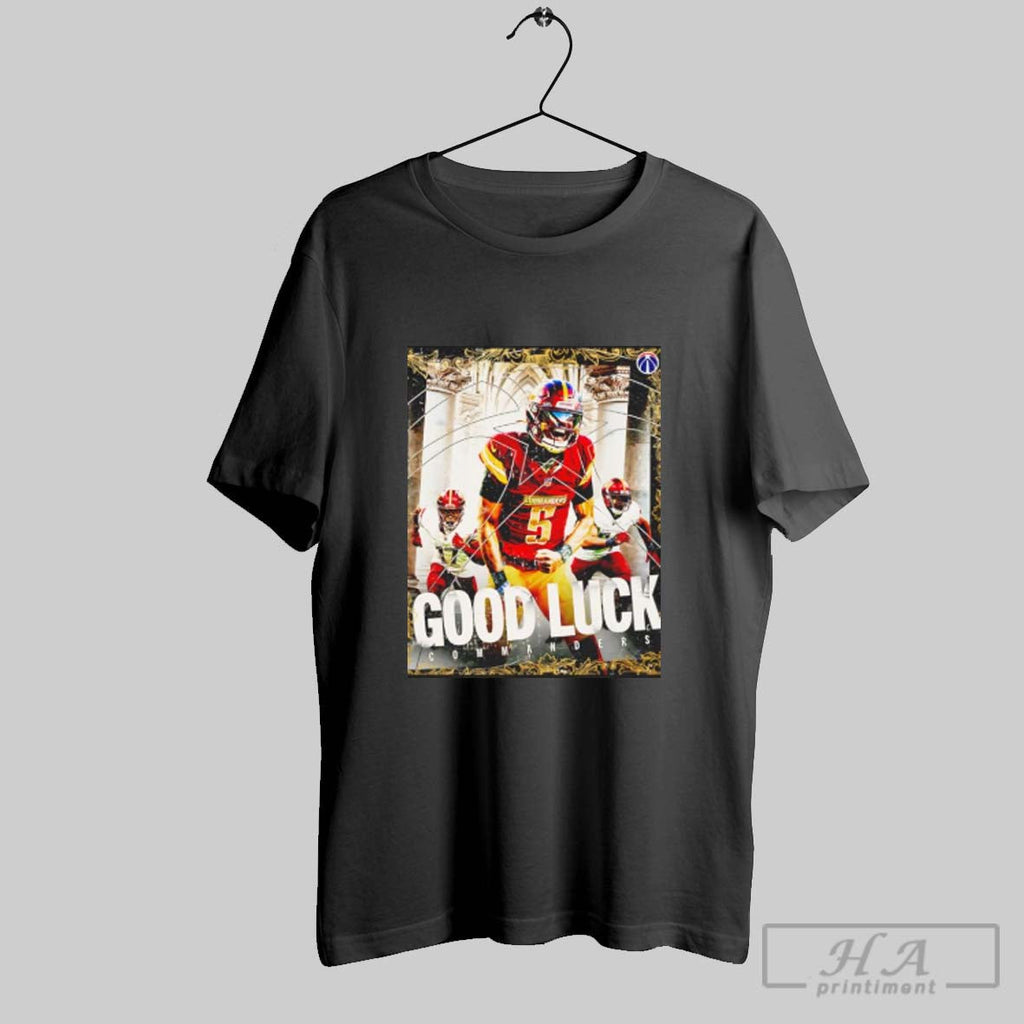 Official Washington Commanders Football Good Luck Commanders Unisex T-shirt, Sweatshirt, Hoodie, Long Sleeve Tee - T-Shirt, Sweatshirt, Hoodie