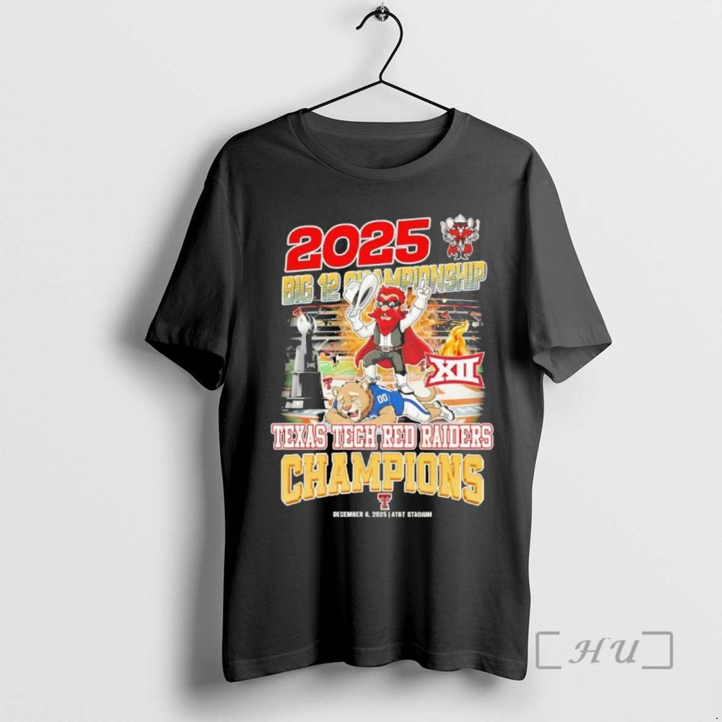 Officials 2025 Big 12 Championship Texas Tech Red Raiders Champions Chriast T-Shirts, Hoodie, Sweatshirt - T-Shirt, Sweatshirt, Hoodie