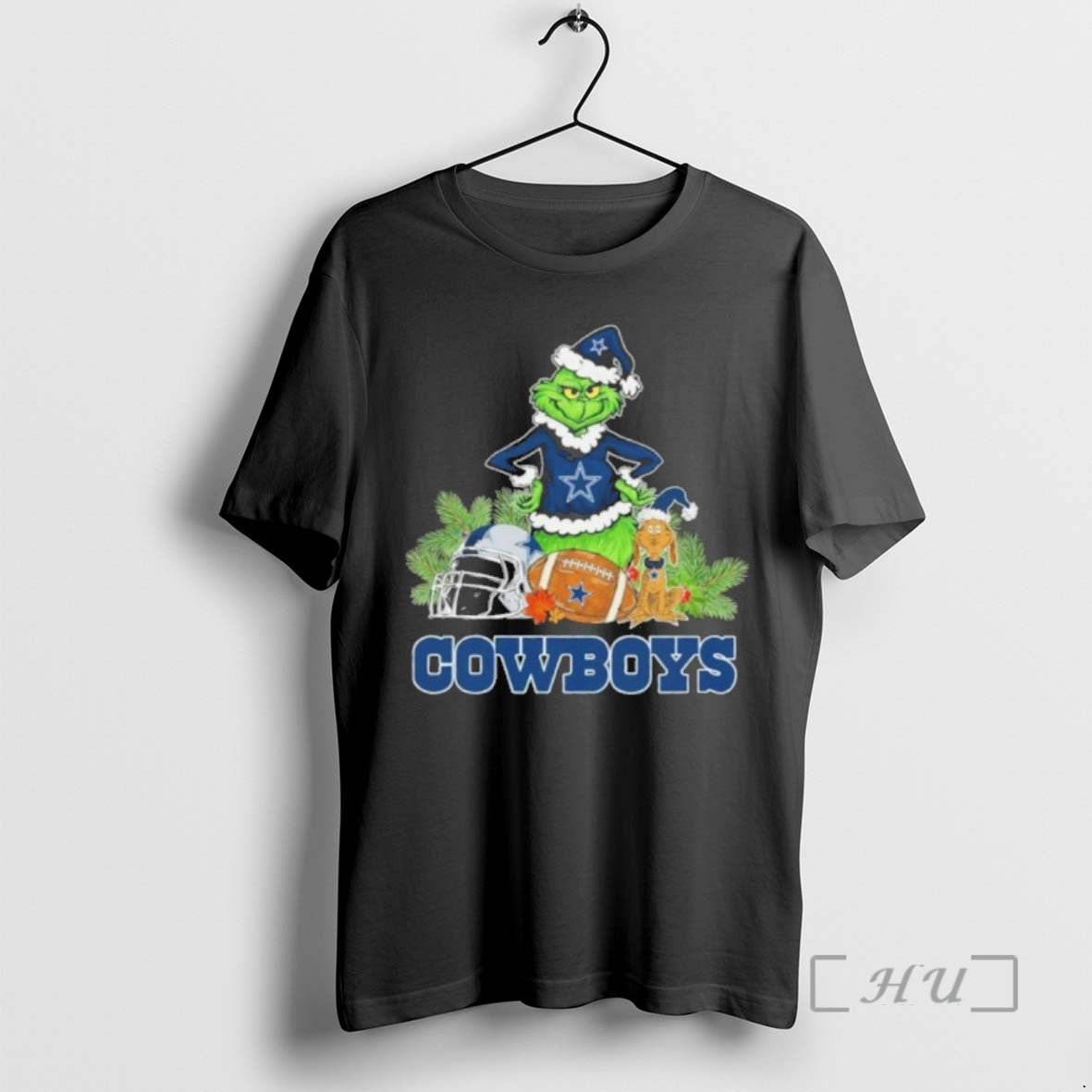 Officials 2025 Santa Grinch X Dog Ball Merry Cowboys Logo T-Shirts, Hoodie, Sweatshirt - T-Shirt, Sweatshirt, Hoodie