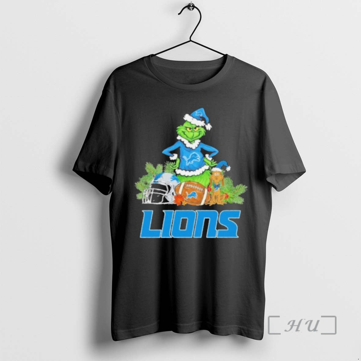 Officials 2025 Santa Grinch X Dog Ball Merry Lions Logo T-Shirts, Hoodie, Sweatshirt - T-Shirt, Sweatshirt, Hoodie