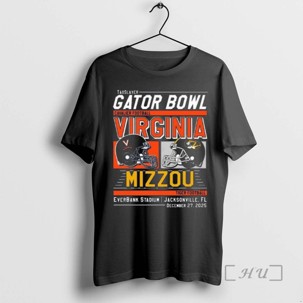Officials 2025 Taxslayer Gator Bowl Cavalier Virginia Vs Mizzou Tiger Helmet Everbank Stadium Jacksonville Fl T-Shirts, Hoodie, Sweatshirt - T-Shirt, Sweatshirt, Hoodie