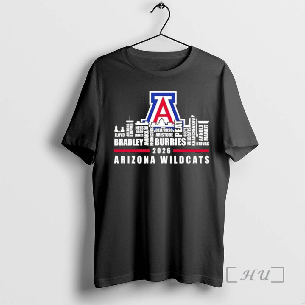 Officials 2026 Arizona Wildcats All Names City Skyline T-Shirts, Hoodie, Sweatshirt - T-Shirt, Sweatshirt, Hoodie