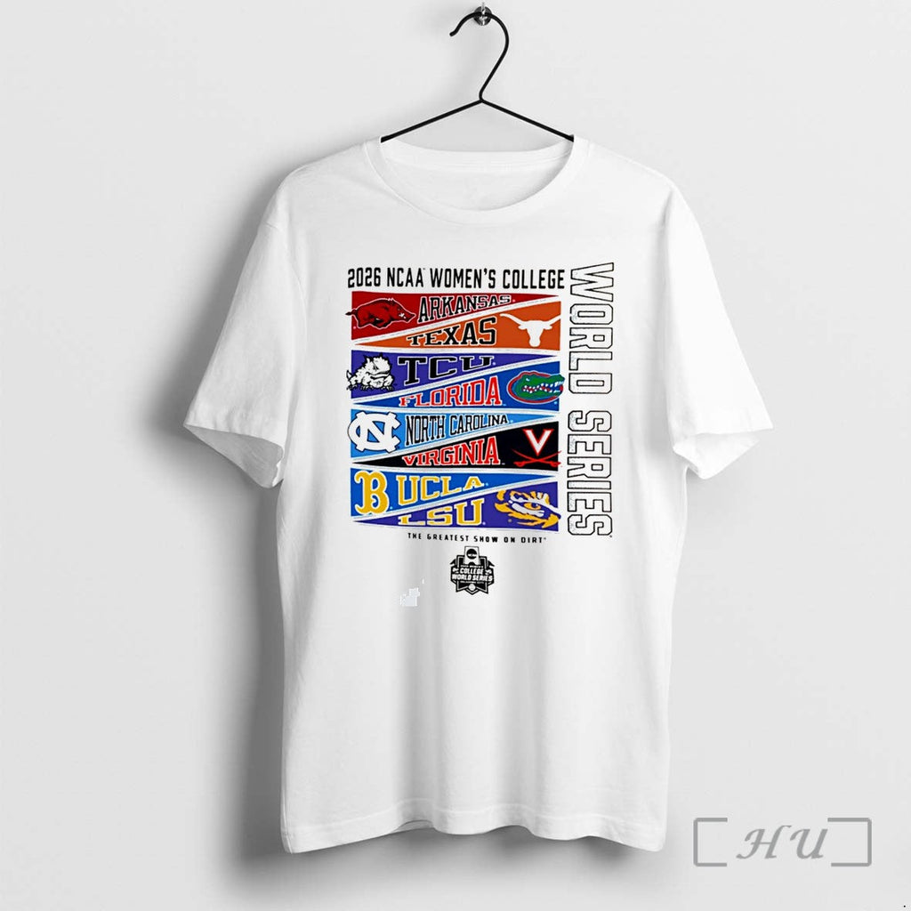 Officials 2026 Ncaa Womens College World Series Flag Tee Unisex T-shirt, Sweatshirt, Hoodie, Long Sleeve Tee - T-Shirt, Sweatshirt, Hoodie