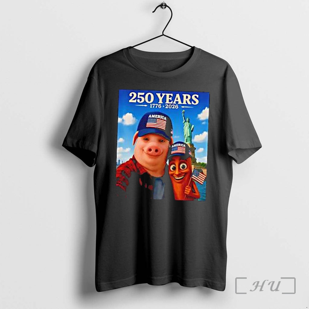 Officials 250 Years 1776 2026 America Tung Tung Tung Sahur Unisex T-shirt, Sweatshirt, Hoodie, Long Sleeve Tee - T-Shirt, Sweatshirt, Hoodie