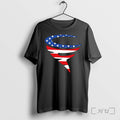 Officials Abstract American Flag Stars Stripes Logo Black Unisex T-shirt, Sweatshirt, Hoodie, Long Sleeve Tee - T-Shirt, Sweatshirt, Hoodie