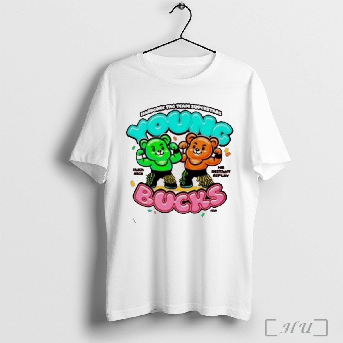 Officials Aew Young Bucks Gummy Bucks T Shirt Unisex T-shirt, Sweatshirt, Hoodie, Long Sleeve Tee - T-Shirt, Sweatshirt, Hoodie