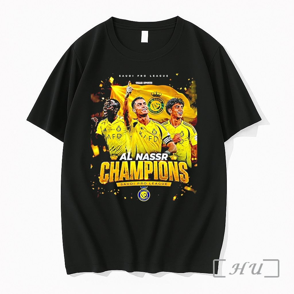 Officials Al Nassr Are The 2025 26 Saudi Pro League Champions Premium T Shirts Sweater Unisex T-shirt, Sweatshirt, Hoodie, Long Sleeve Tee - T-Shirt, Sweatshirt, Hoodie