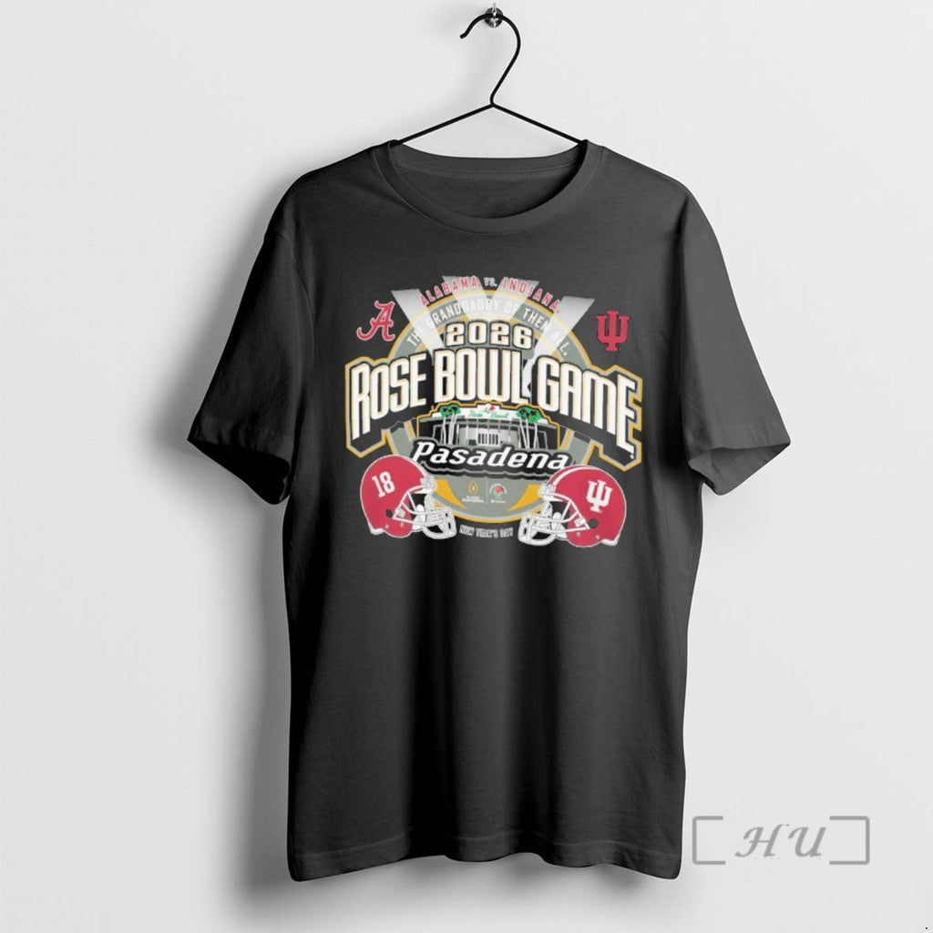 Officials Alabama Vs Indiana Football 2026 Cfp Rose Bowl Game Head Head Granddaddy T-Shirts, Hoodie, Sweatshirt - T-Shirt, Sweatshirt, Hoodie