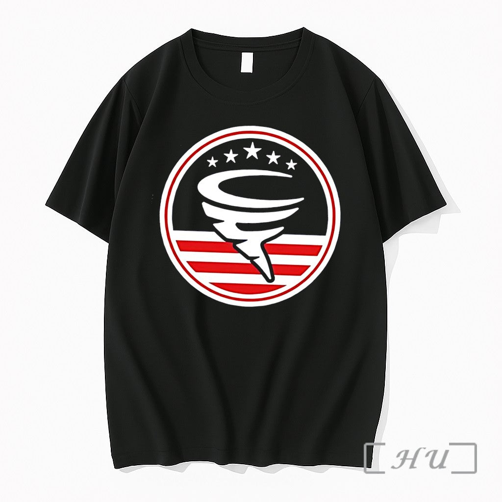 Officials American Flag Cyclone Stars Stripes Black Unisex T-shirt, Sweatshirt, Hoodie, Long Sleeve Tee - T-Shirt, Sweatshirt, Hoodie