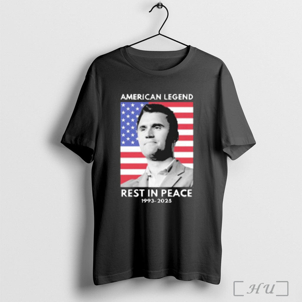 Officials American Legend Rip Charlie Kirk 1993 2025 T Shirt Sweatshirt Png Unisex T-shirt, Sweatshirt, Hoodie, Long Sleeve Tee - T-Shirt, Sweatshirt, Hoodie