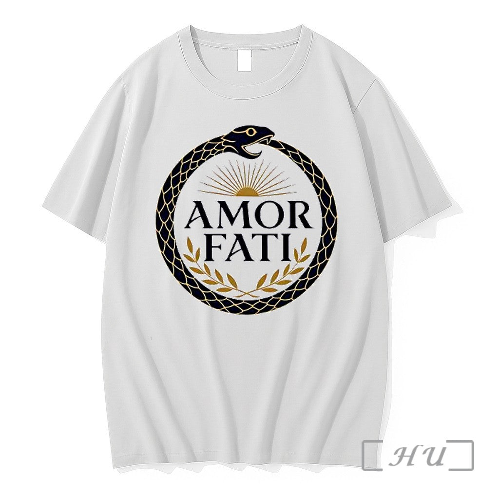 Officials Amor Fati Ouroboros Snake Sun Rays Laurel Wreath Unisex T-shirt, Sweatshirt, Hoodie, Long Sleeve Tee - T-Shirt, Sweatshirt, Hoodie