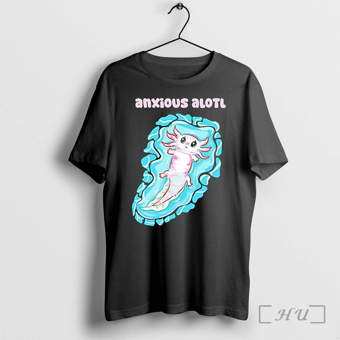Officials Anxious Axolotl Cute Funny Amphibian Unisex T-shirt, Sweatshirt, Hoodie, Long Sleeve Tee - T-Shirt, Sweatshirt, Hoodie