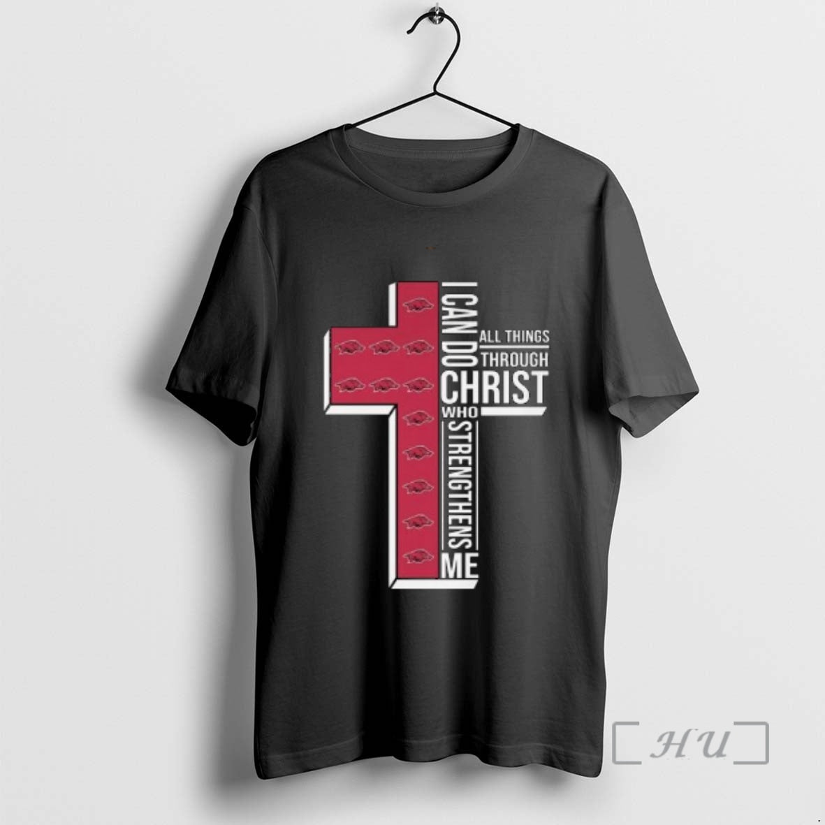 Officials Arkansas Razorbacks I Can Do All Things Through Christ Who Strengthens Me Cross Circle T-Shirts, Hoodie, Sweatshirt - T-Shirt, Sweatshirt, Hoodie
