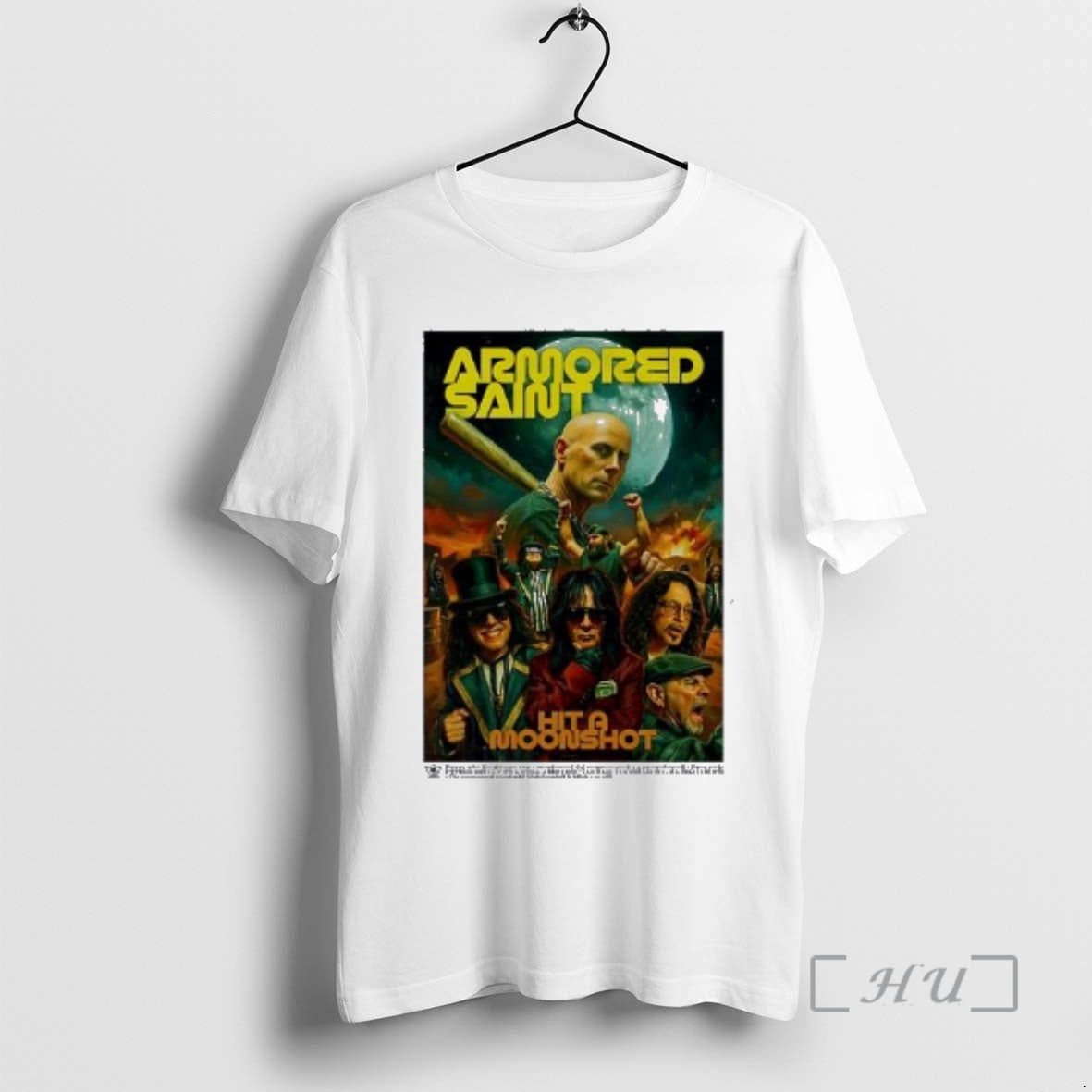 Officials Armored Saint Hit A Moonshot Heavy Metal Band Unisex T-shirt, Sweatshirt, Hoodie, Long Sleeve Tee - T-Shirt, Sweatshirt, Hoodie