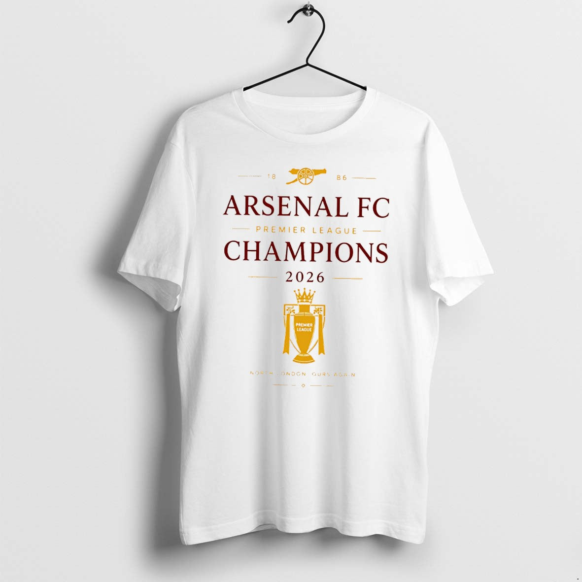 Officials Arsenal Fc Champions 2026 Premier League Winners Tee Premium T Shirt Unisex T-shirt, Sweatshirt, Hoodie, Long Sleeve Tee - T-Shirt, Sweatshirt, Hoodie