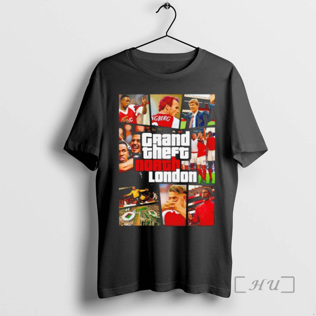 Officials Arsenal Fc Grand Theft North London Premier League Champions 2025 26 Premium T Shirts - T-Shirt, Sweatshirt, Hoodie