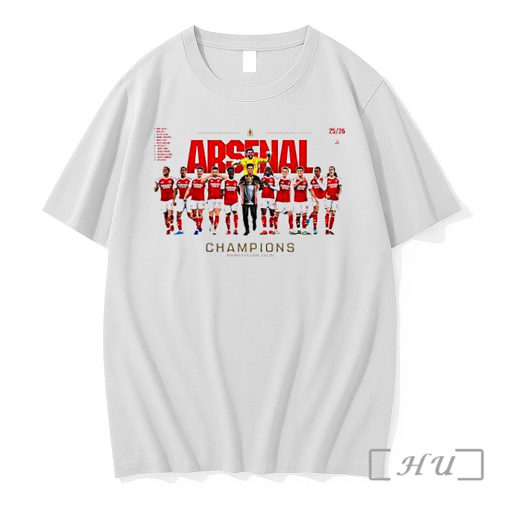 Officials Arsenal Premier League 2025 2026 Champions Celebration Football Team Trophy Premium T Shirts Sweater - T-Shirt, Sweatshirt, Hoodie
