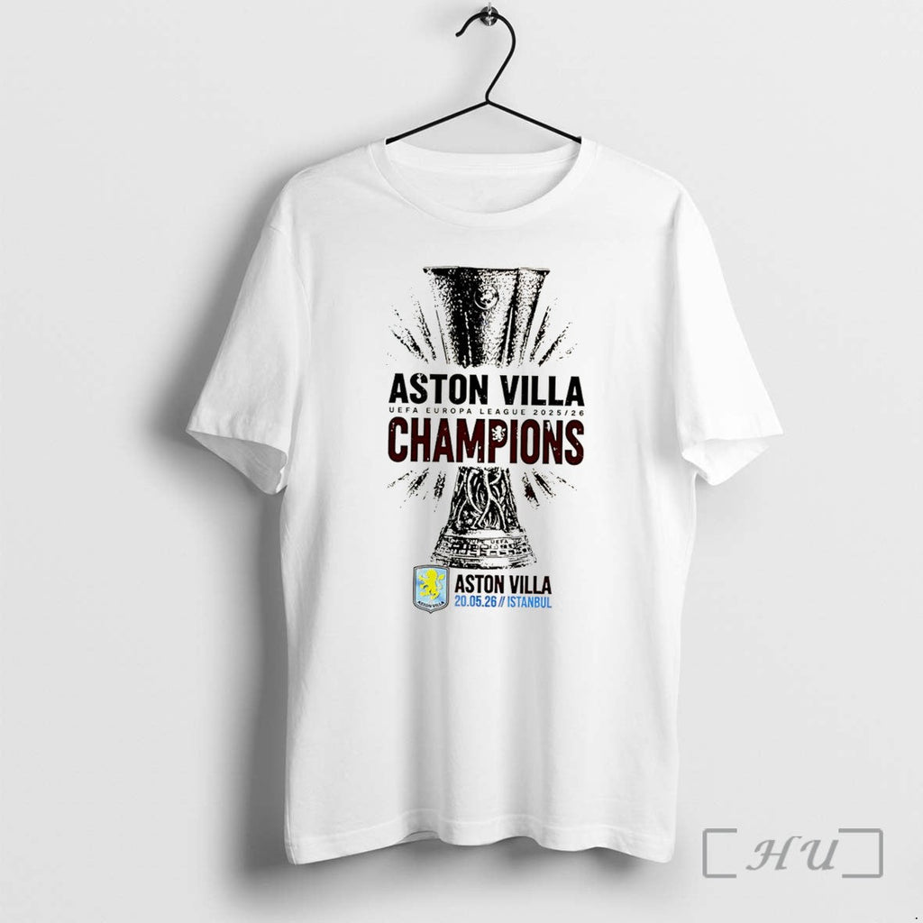 Officials Aston Villa Uefa Europa League Champions 2025 26 Tee Unisex T-shirt, Sweatshirt, Hoodie, Long Sleeve Tee - T-Shirt, Sweatshirt, Hoodie