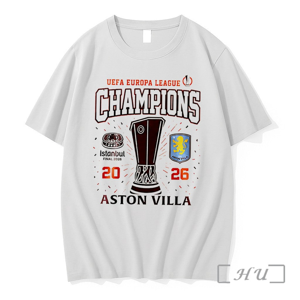 Officials Aston Villa Uefa Europa League Champions 2026 Trophy Tee Unisex T-shirt, Sweatshirt, Hoodie, Long Sleeve Tee - T-Shirt, Sweatshirt, Hoodie
