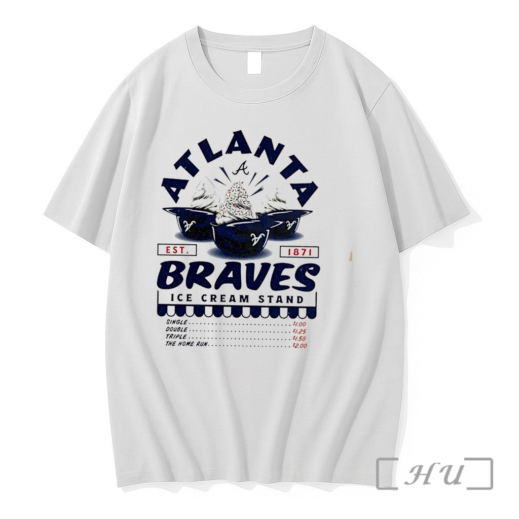 Officials Atlanta Braves Ice Cream Stand Tee Unisex T-shirt, Sweatshirt, Hoodie, Long Sleeve Tee - T-Shirt, Sweatshirt, Hoodie
