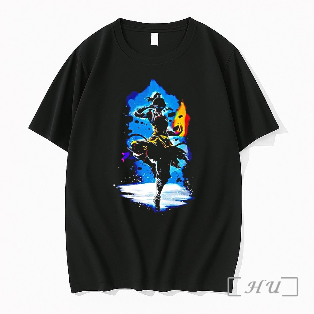Officials Avatar Korra Elemental Bender Silhouette Art Unisex T-shirt, Sweatshirt, Hoodie, Long Sleeve Tee - T-Shirt, Sweatshirt, Hoodie