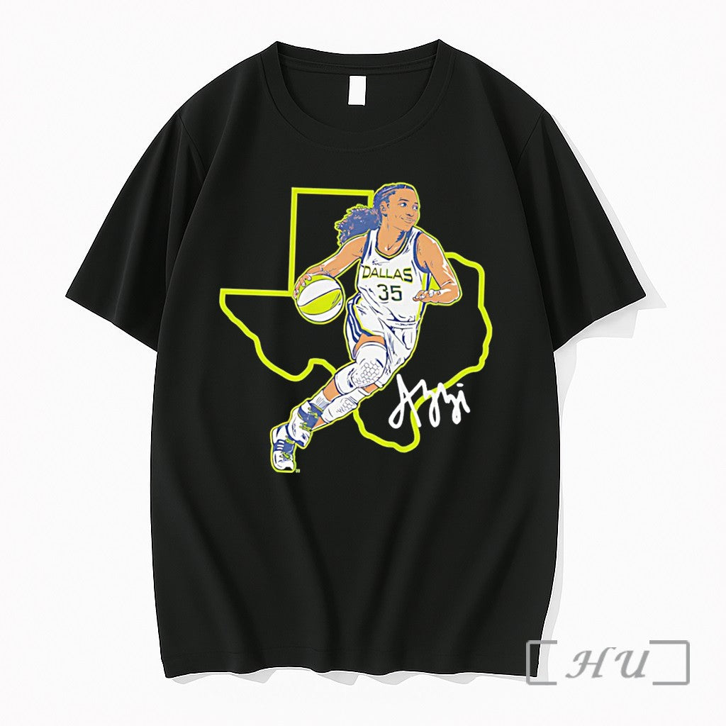 Officials Azzi Fudd Dallas Wings State Star Signature Tee Unisex T-shirt, Sweatshirt, Hoodie, Long Sleeve Tee - T-Shirt, Sweatshirt, Hoodie