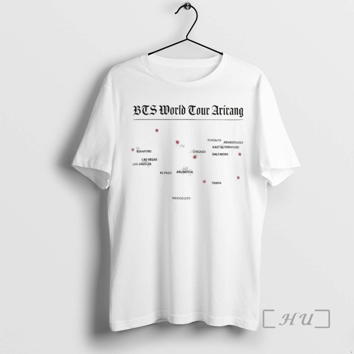 Officials Bts World Tour Arirang Map 2026 Unisex T-shirt, Sweatshirt, Hoodie, Long Sleeve Tee - T-Shirt, Sweatshirt, Hoodie