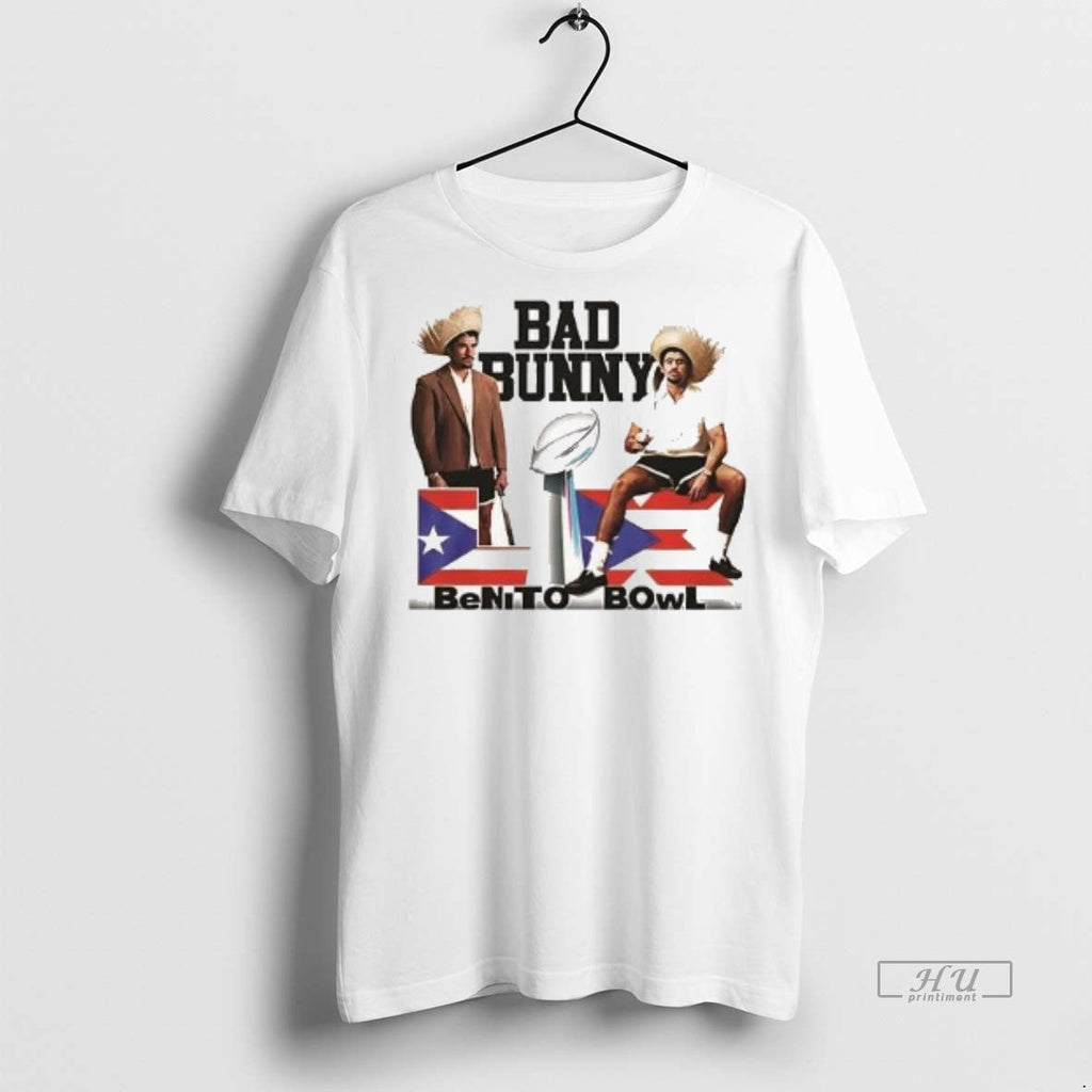Officials Bad Bunny Here For The Benito Bowl 2 Sided Shirt Sweater Unisex T-shirt, Sweatshirt, Hoodie, Long Sleeve Tee - T-Shirt, Sweatshirt, Hoodie