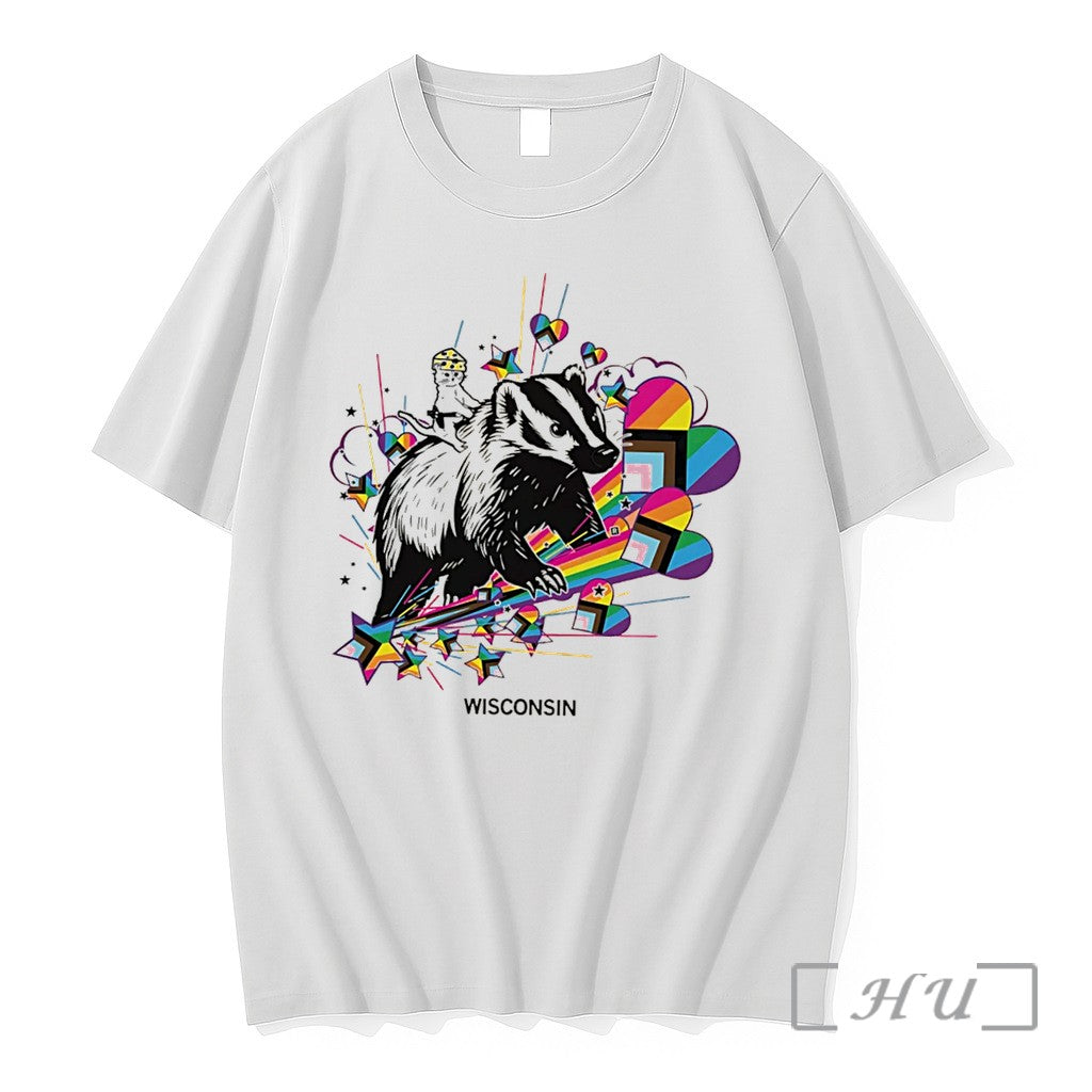 Officials Badger Wisconsin Has Pride Tee Premium T Shirts Sweater Hoodie Jpg Unisex T-shirt, Sweatshirt, Hoodie, Long Sleeve Tee - T-Shirt, Sweatshirt, Hoodie