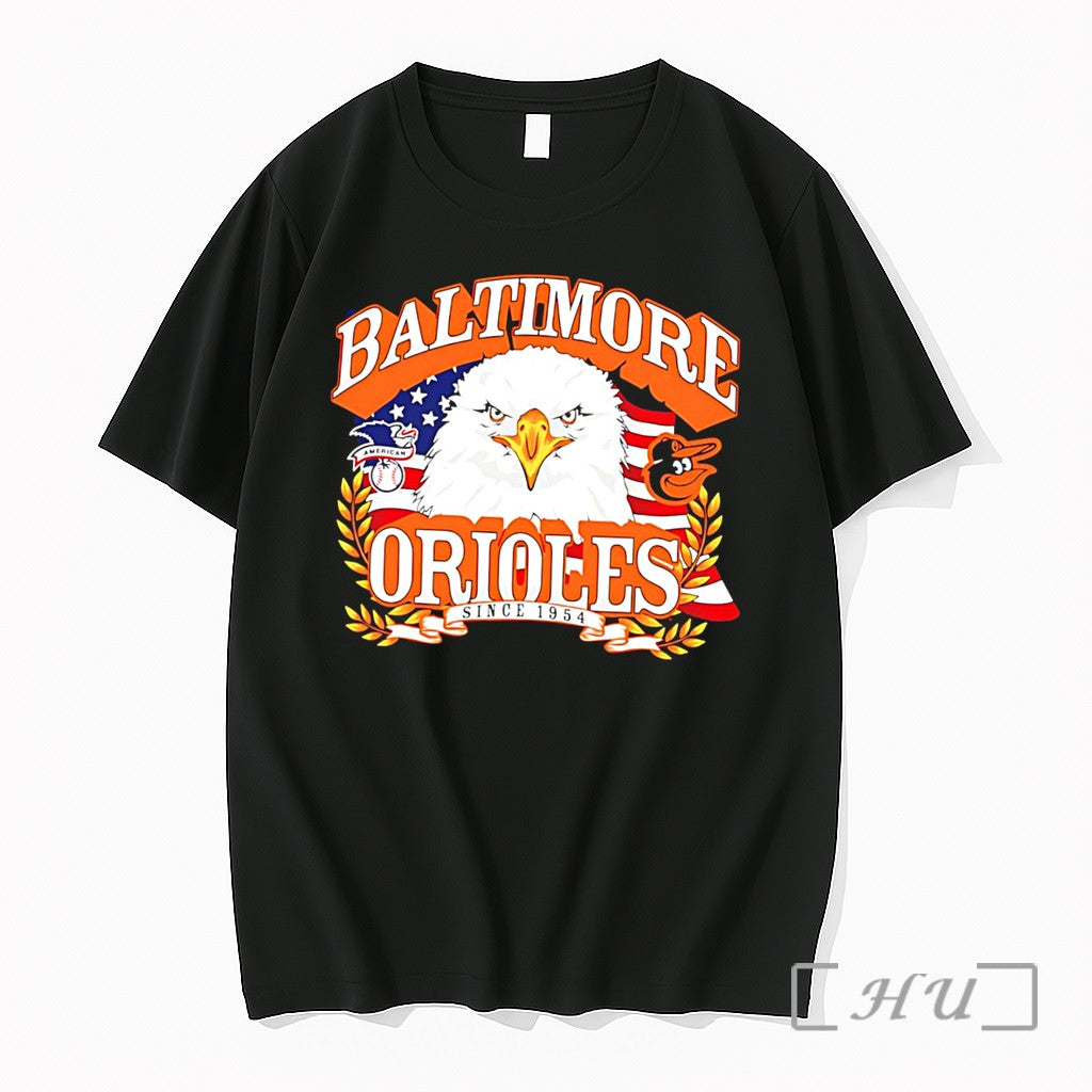 Officials Baltimore Orioles Americana Eagle Celebrating Americas 250th Tee Unisex T-shirt, Sweatshirt, Hoodie, Long Sleeve Tee - T-Shirt, Sweatshirt, Hoodie