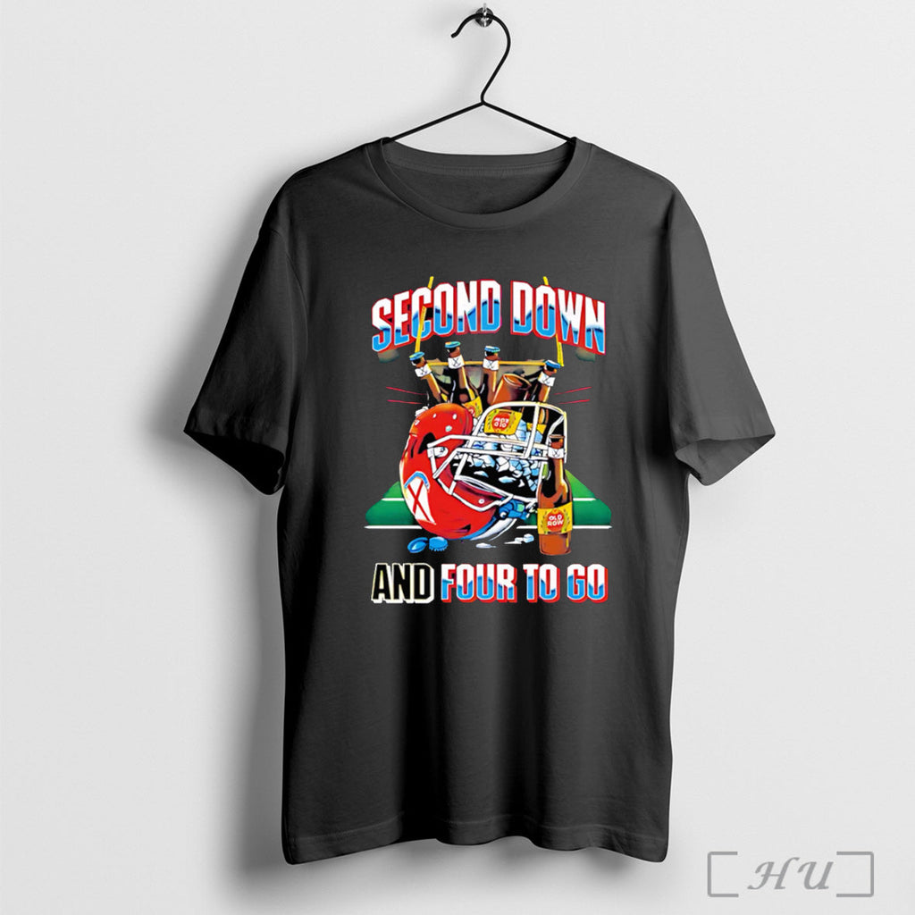 Officials Beer Second Down And Four To Go T Shirt Unisex T-shirt, Sweatshirt, Hoodie, Long Sleeve Tee - T-Shirt, Sweatshirt, Hoodie