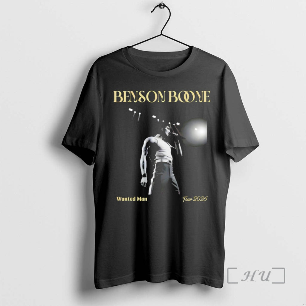 Officials Benson Boone Wanted Man Tour 2026 Unisex T-shirt, Sweatshirt, Hoodie, Long Sleeve Tee - T-Shirt, Sweatshirt, Hoodie