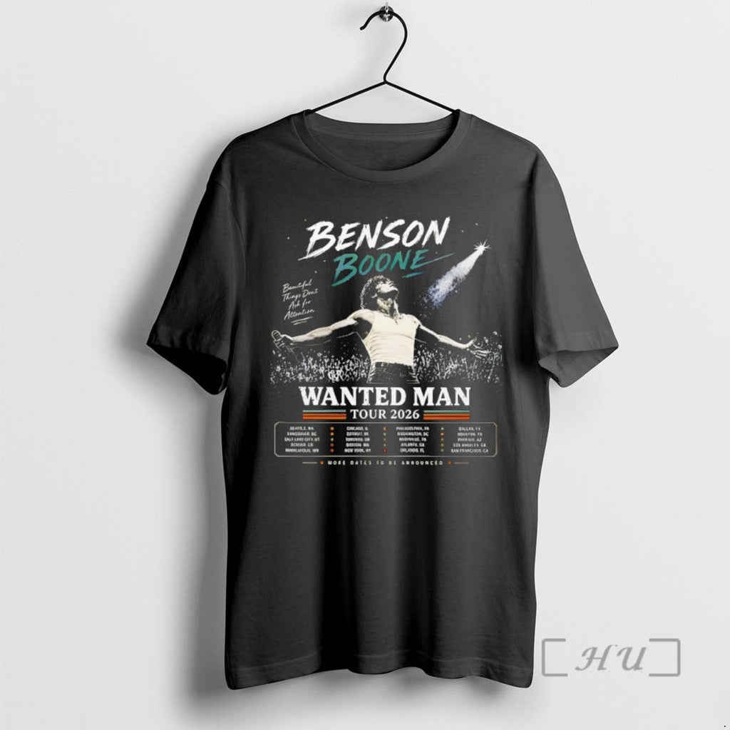 Officials Benson Boone Wanted Man World Tour 2026 Vintage Unisex T-shirt, Sweatshirt, Hoodie, Long Sleeve Tee - T-Shirt, Sweatshirt, Hoodie