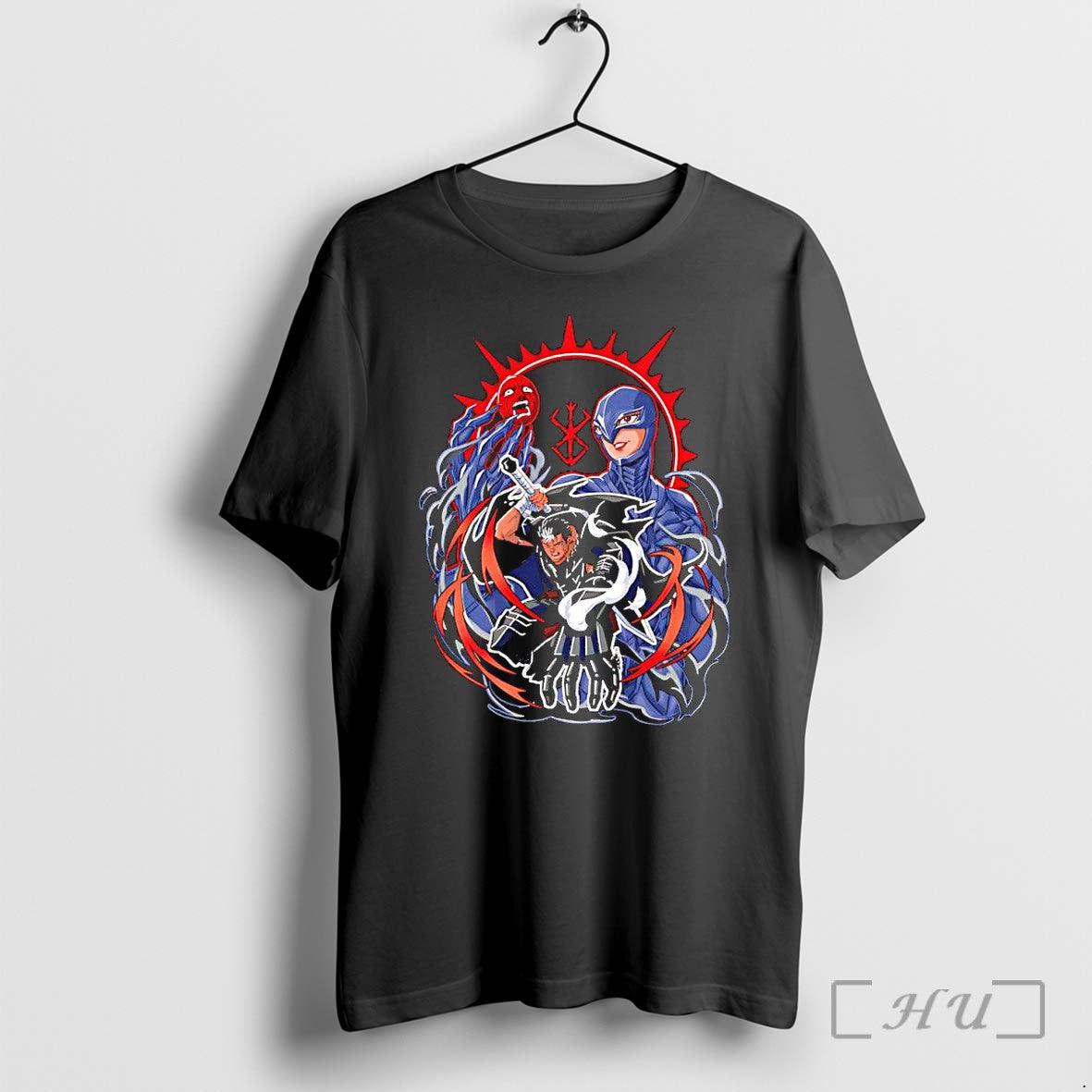 Officials Berserk Guts The Black Swordsman Vs Griffith Femto Behelit Unisex T-shirt, Sweatshirt, Hoodie, Long Sleeve Tee - T-Shirt, Sweatshirt, Hoodie
