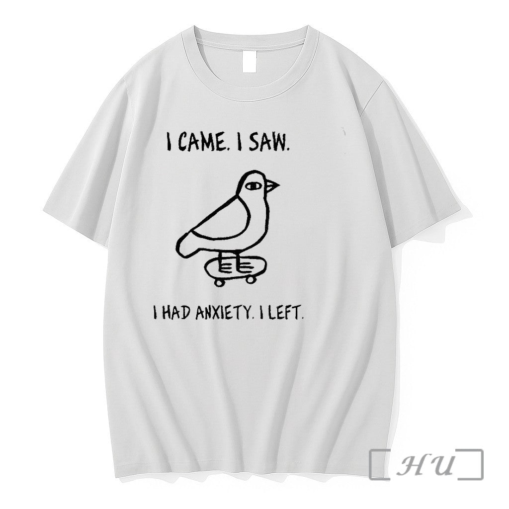 Officials Bird I Came I Saw I Had Anxiety I Left Premium T Shirts Sweater Unisex T-shirt, Sweatshirt, Hoodie, Long Sleeve Tee - T-Shirt, Sweatshirt, Hoodie