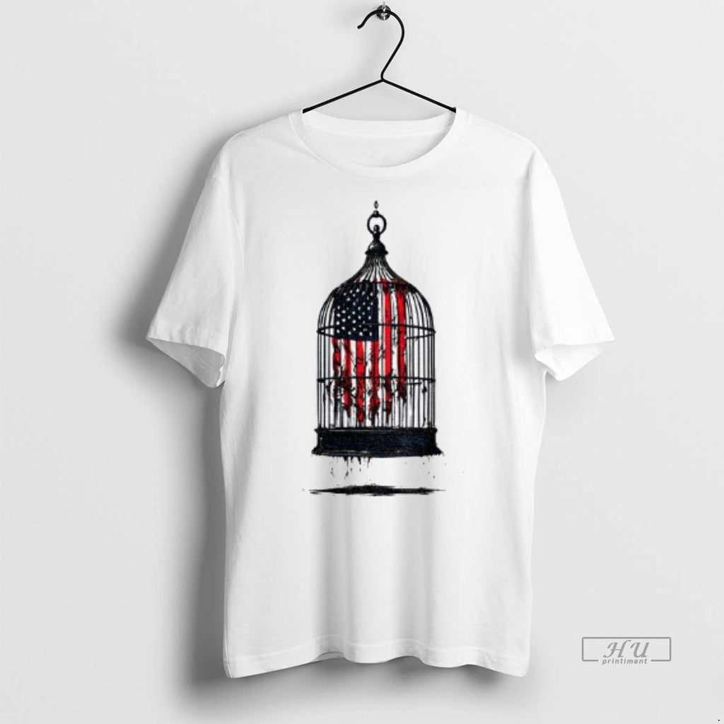 Officials Birdcaged Caged Libertyamerican Flag Government Shutdown Shirt Sweater Unisex T-shirt, Sweatshirt, Hoodie, Long Sleeve Tee - T-Shirt, Sweatshirt, Hoodie