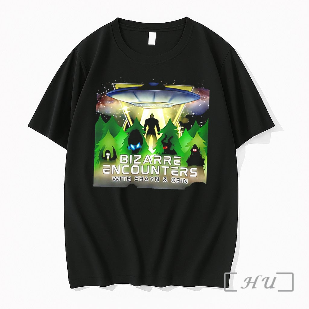 Officials Bizarre Encounters With Shayn And Orin Ufo Illustration Tee Unisex T-shirt, Sweatshirt, Hoodie, Long Sleeve Tee - T-Shirt, Sweatshirt, Hoodie