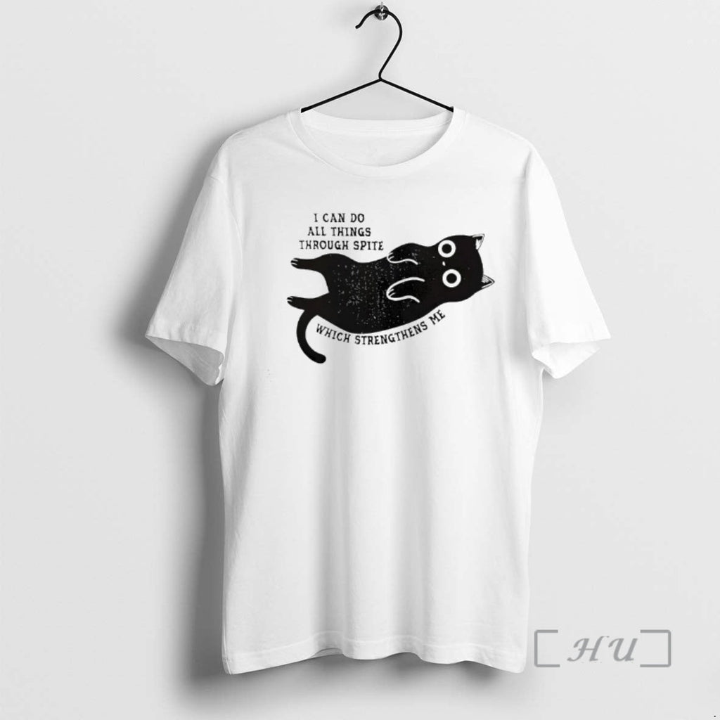 Officials Black Cat I Can Do All Things Through Spite Which Strengthens Me T-Shirts, Hoodie, Sweatshirt - T-Shirt, Sweatshirt, Hoodie