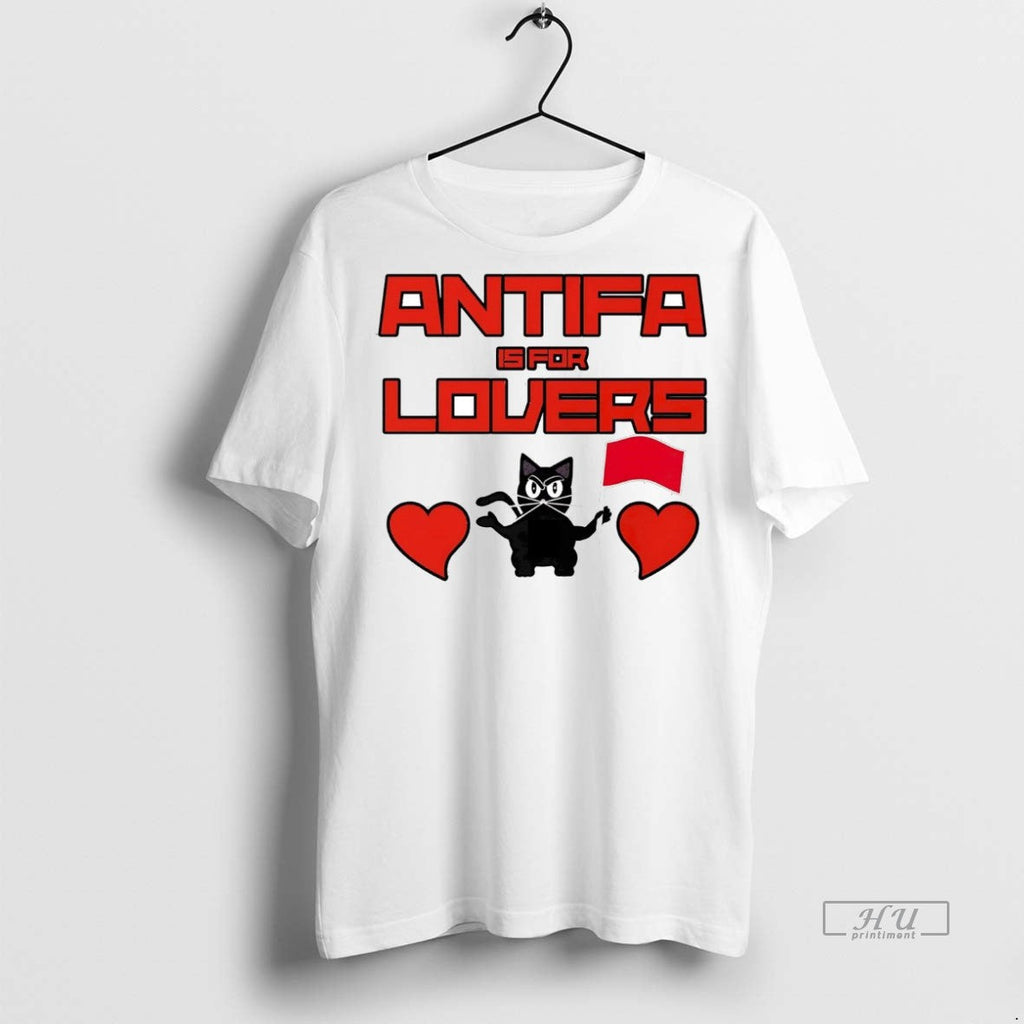 Officials Black Cat Antifa Is For Lovers Dark Shirt Sweater Unisex T-shirt, Sweatshirt, Hoodie, Long Sleeve Tee - T-Shirt, Sweatshirt, Hoodie