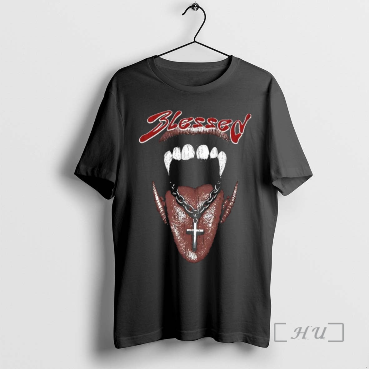Officials Blessed Vampire Mouth Cross Gothic Dark Art Woman T-Shirts, Hoodie, Sweatshirt - T-Shirt, Sweatshirt, Hoodie