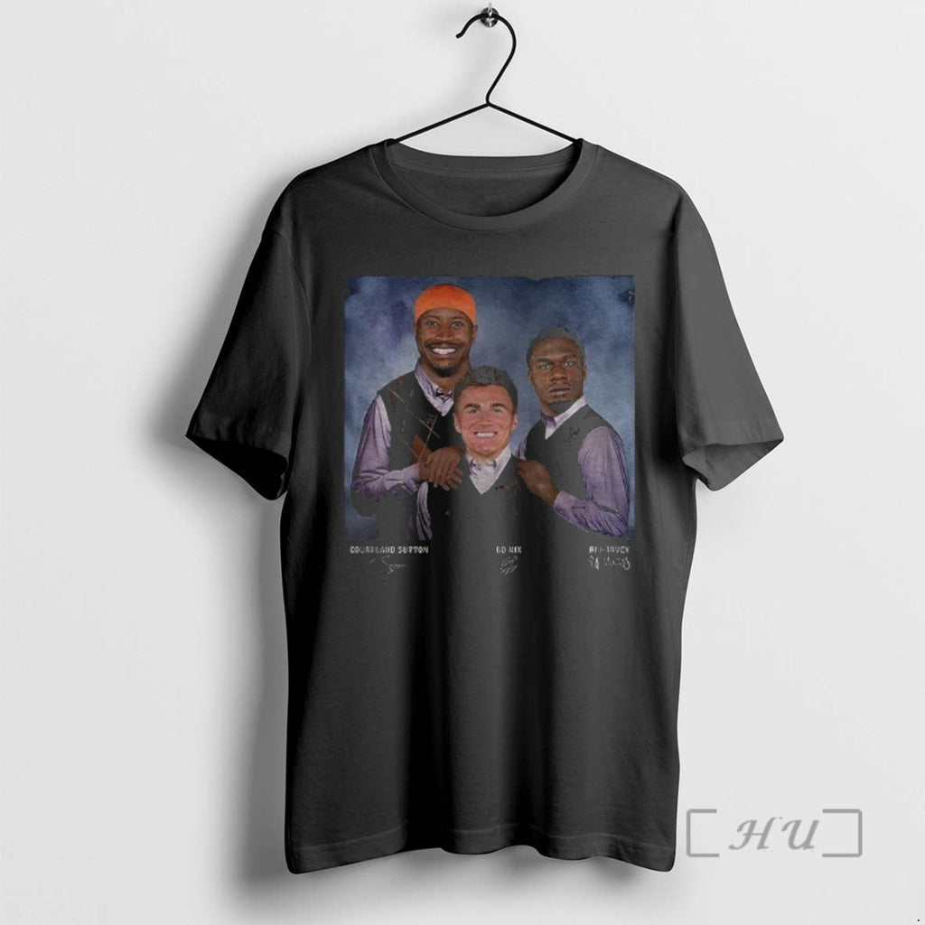 Officials Bo Nix Rj Harvey Courtland Sutton Football Denver Step Bros T-Shirts, Hoodie, Sweatshirt - T-Shirt, Sweatshirt, Hoodie