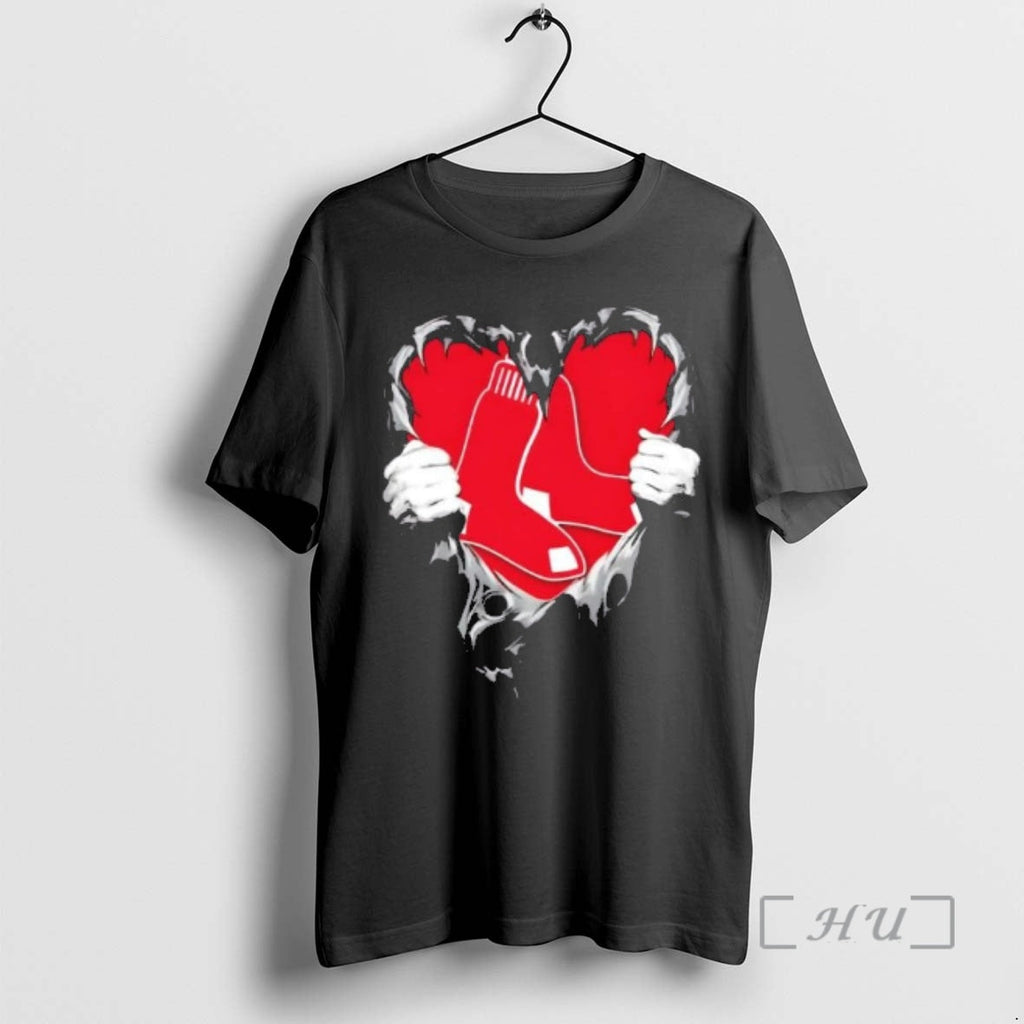 Officials Boston Red Sox Rip Chest Forever My Heart T-Shirts, Hoodie, Sweatshirt - T-Shirt, Sweatshirt, Hoodie
