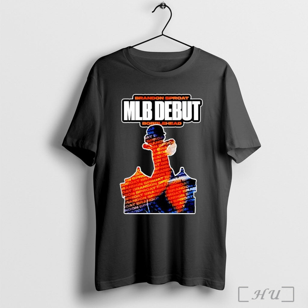 Officials Brandon Sproat Mlb Debut Bobblehead Silhouette Graphic T Shirt Unisex T-shirt, Sweatshirt, Hoodie, Long Sleeve Tee - T-Shirt, Sweatshirt, Hoodie