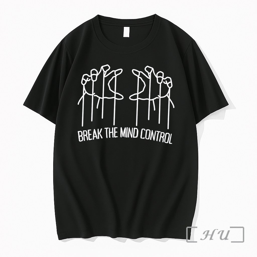 Officials Break The Mind Control Simple Hand Doodle Art Tee Unisex T-shirt, Sweatshirt, Hoodie, Long Sleeve Tee - T-Shirt, Sweatshirt, Hoodie