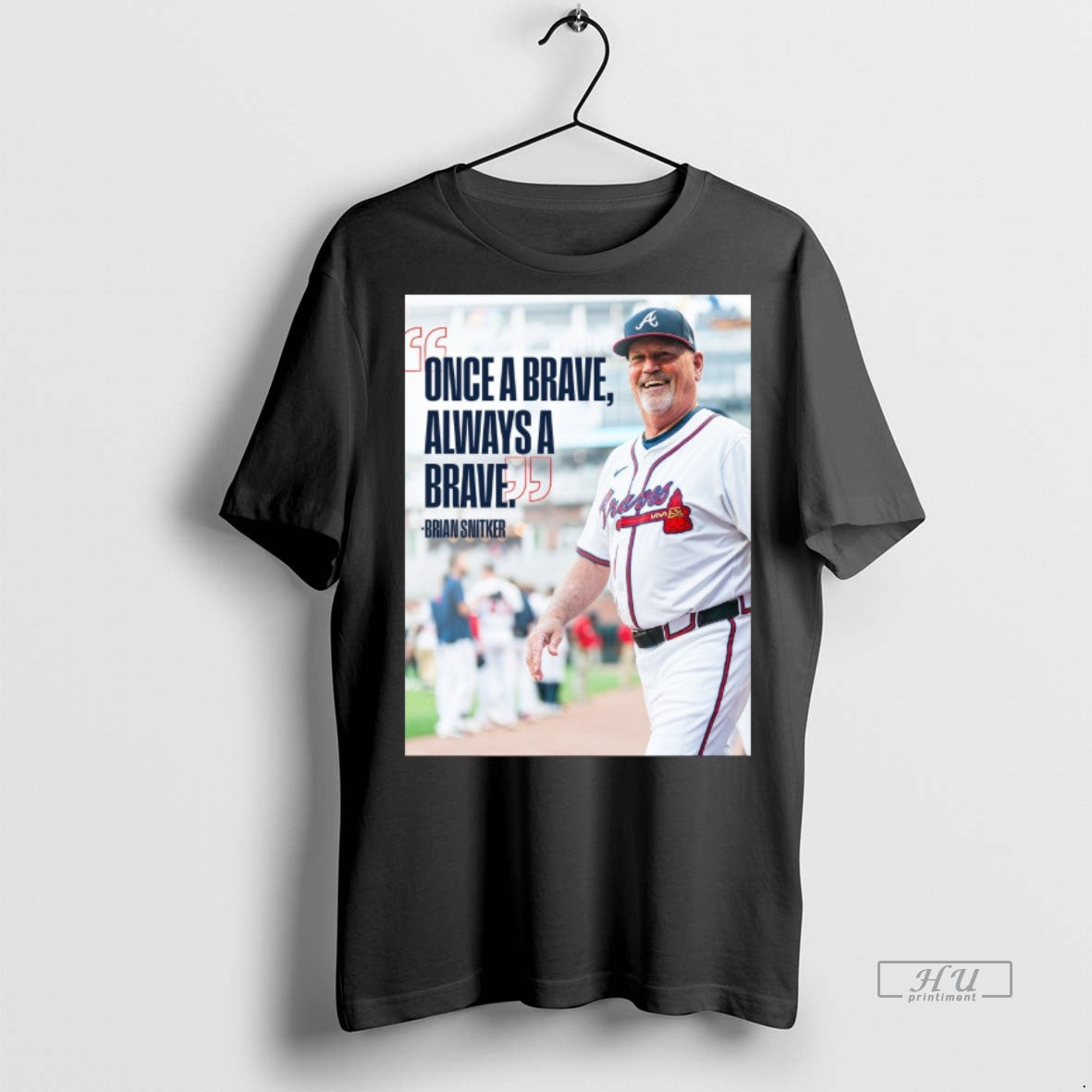 Officials Brian Snitker Atlanta Braves Once A Brave Always A Brave Shirt Sweater Unisex T-shirt, Sweatshirt, Hoodie, Long Sleeve Tee - T-Shirt, Sweatshirt, Hoodie