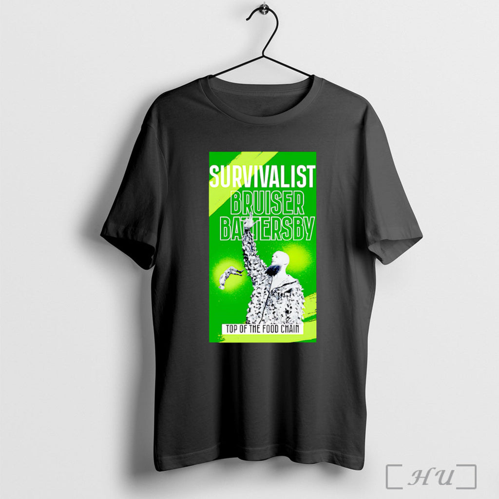 Officials Bruiser Battersby Green Survivalist T Shirt Unisex T-shirt, Sweatshirt, Hoodie, Long Sleeve Tee - T-Shirt, Sweatshirt, Hoodie