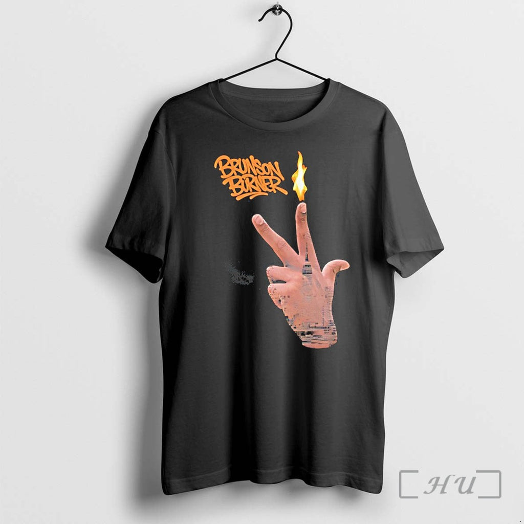 Officials Brunson Burner Sign Hand Flame Premium T Shirts Sweater Hoodie Jpg Unisex T-shirt, Sweatshirt, Hoodie, Long Sleeve Tee - T-Shirt, Sweatshirt, Hoodie